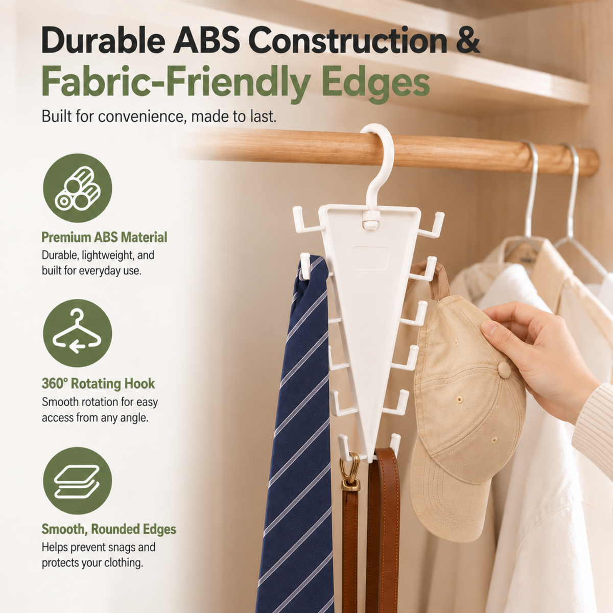 Multi-Functional V-Shaped Double Sided Hanger Storage Rack