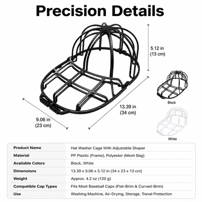 Hat Washer Cage with Adjustable Shaper