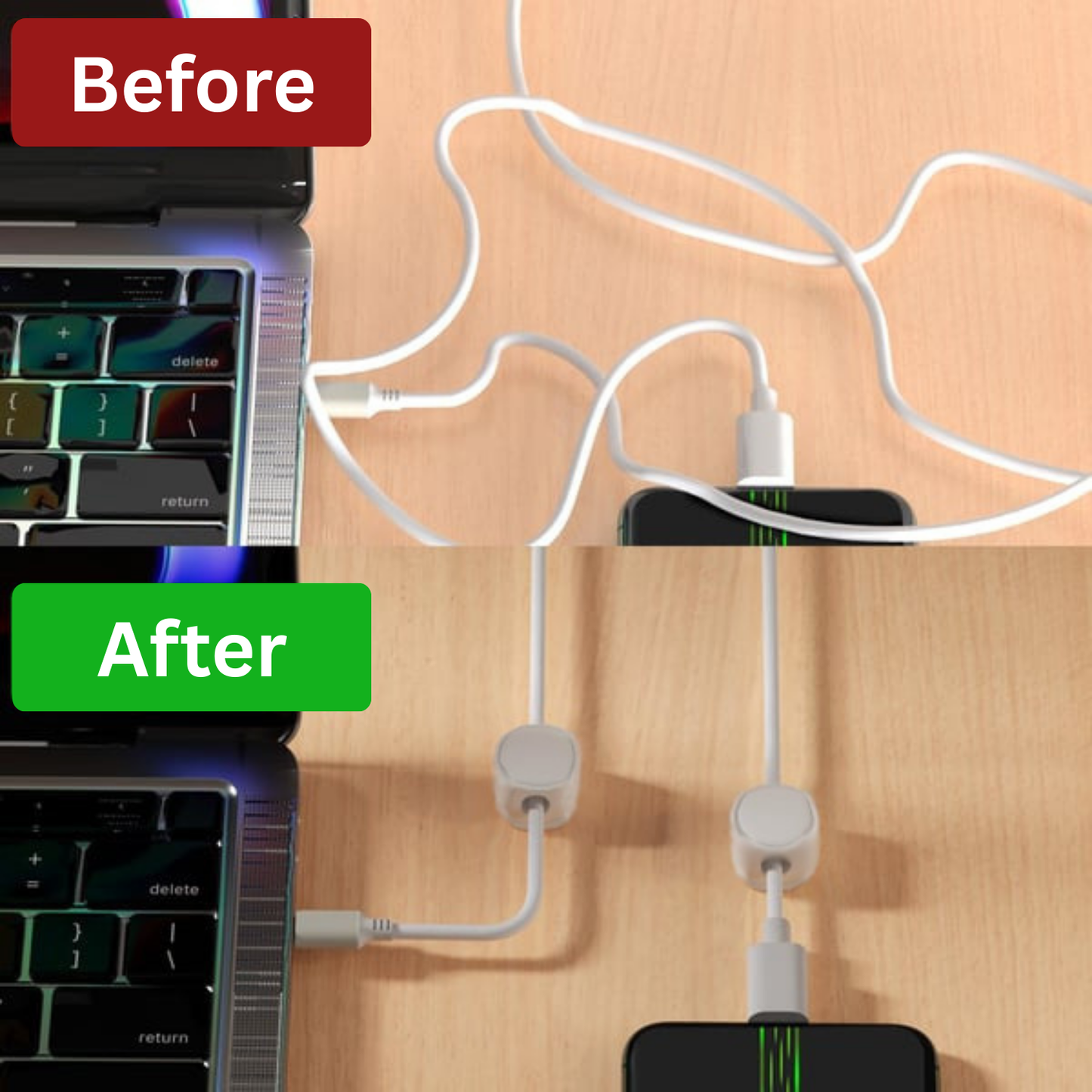 Charging Cable Magnetic Organizer