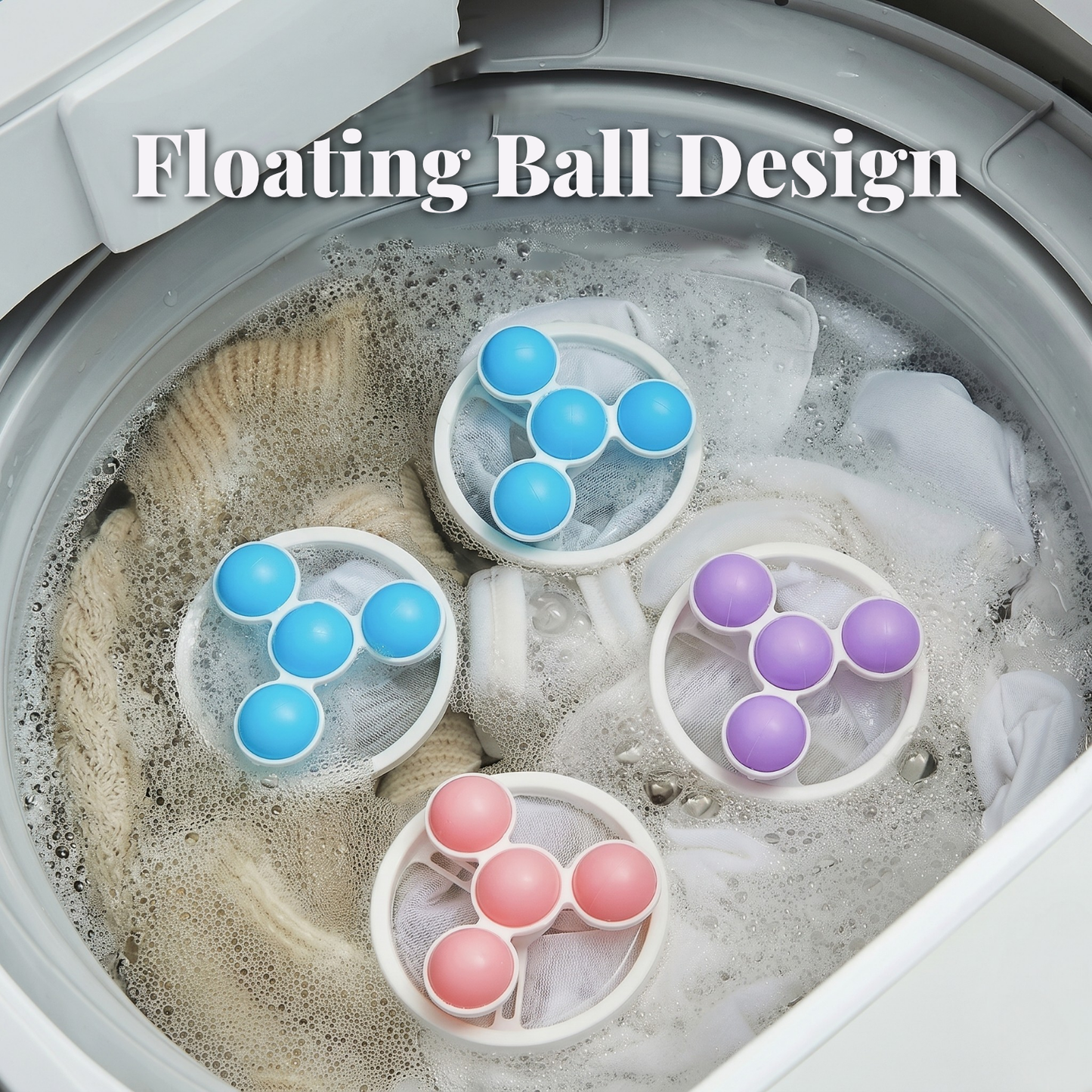 3 Count Washing Machine Filter Bag, Reusable Floating Hair Filter for Laundry