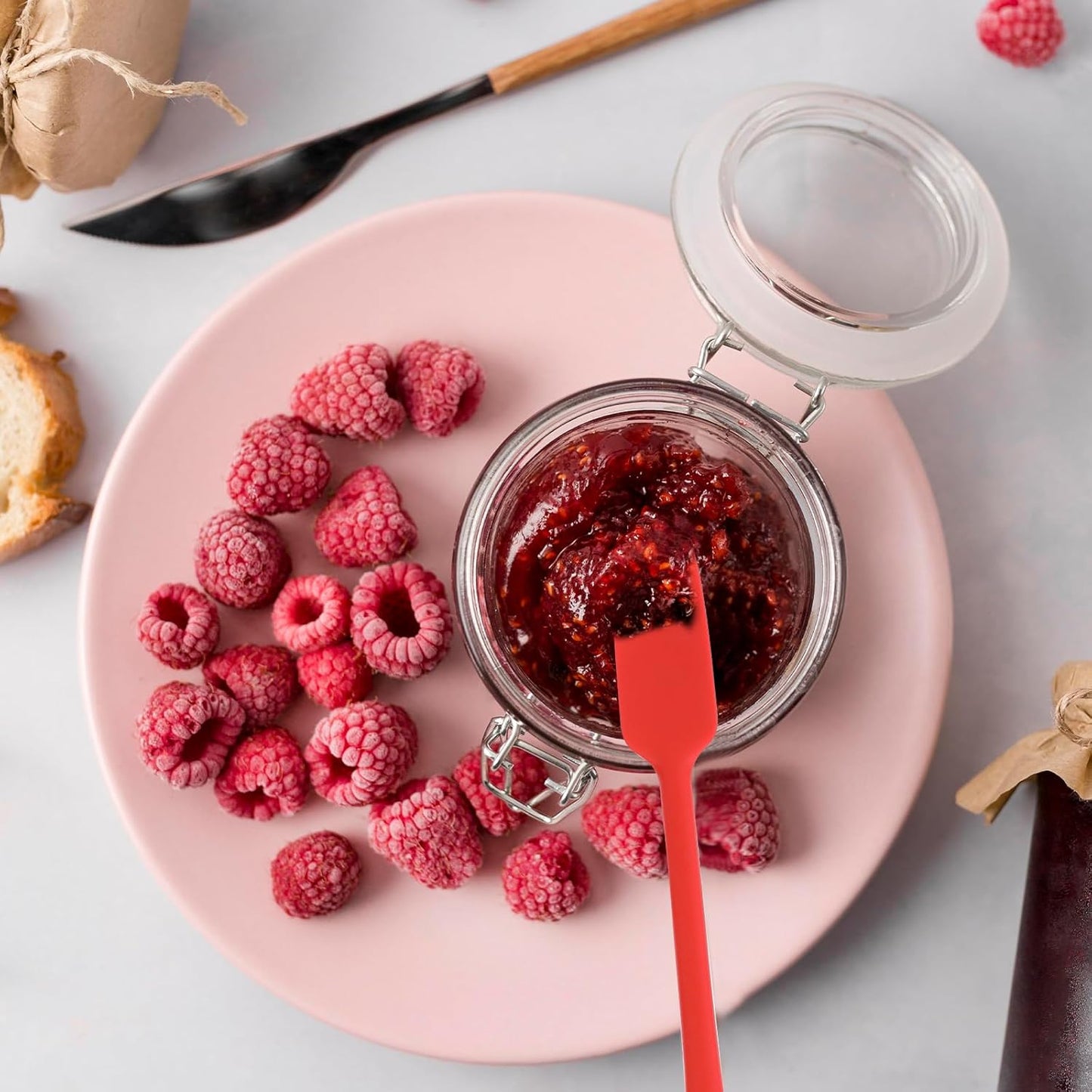 Silicone Jar Spatulas with Long Handle