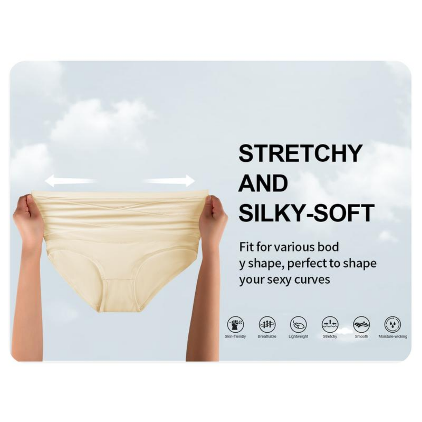 Plus-Size High-Waist Cross Tummy Control Panties