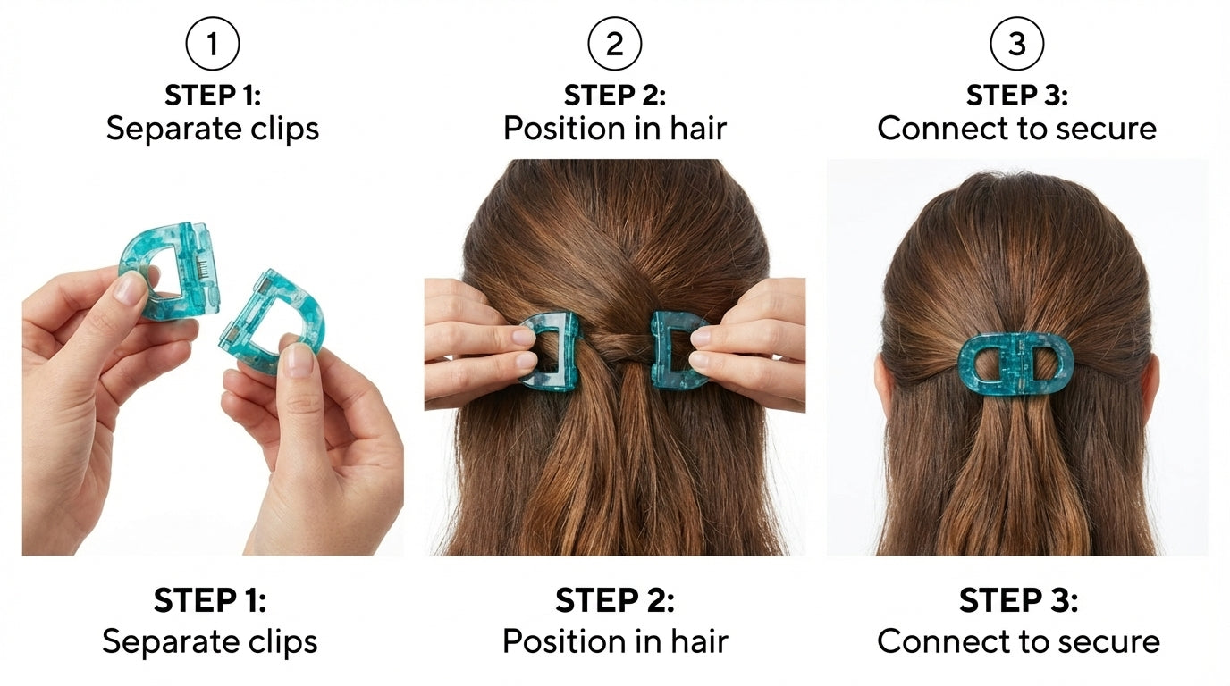 Premium Magnetic Interlocking Hair Clip for Women