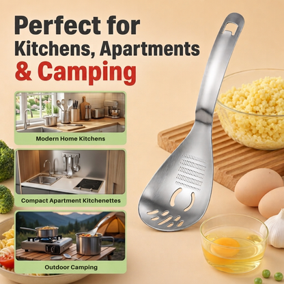 Stainless Steel Masher & Strainer Spoon