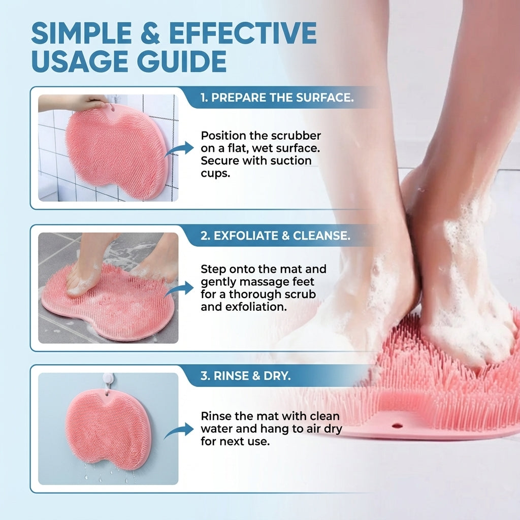 Shower Foot & Back Scrubber Massage Pad