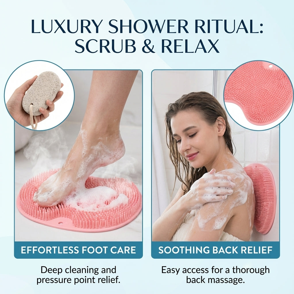 Shower Foot & Back Scrubber Massage Pad