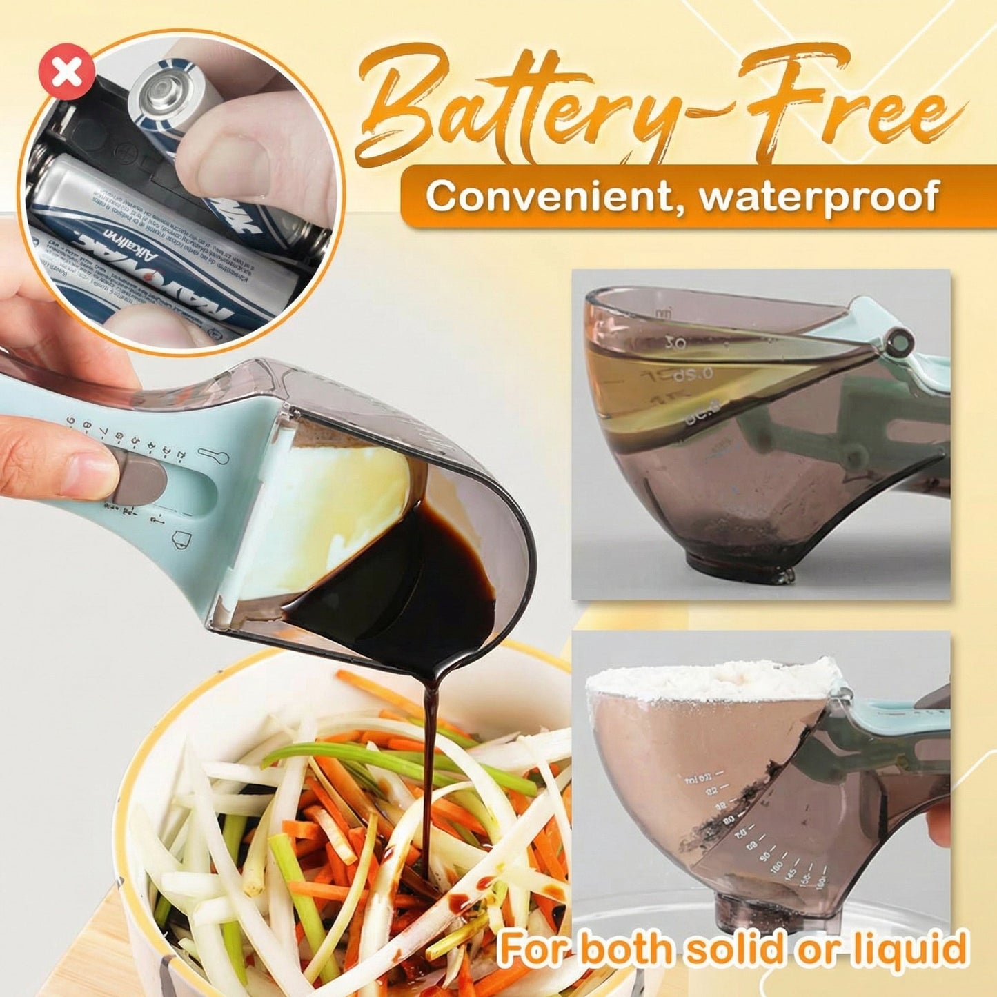 Adjustable Battery-free Baking Measuring Spoon