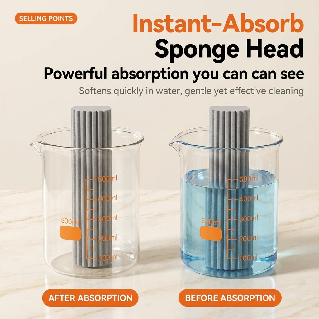 Hands-Free Squeeze-Dry Mini Sponge Mop