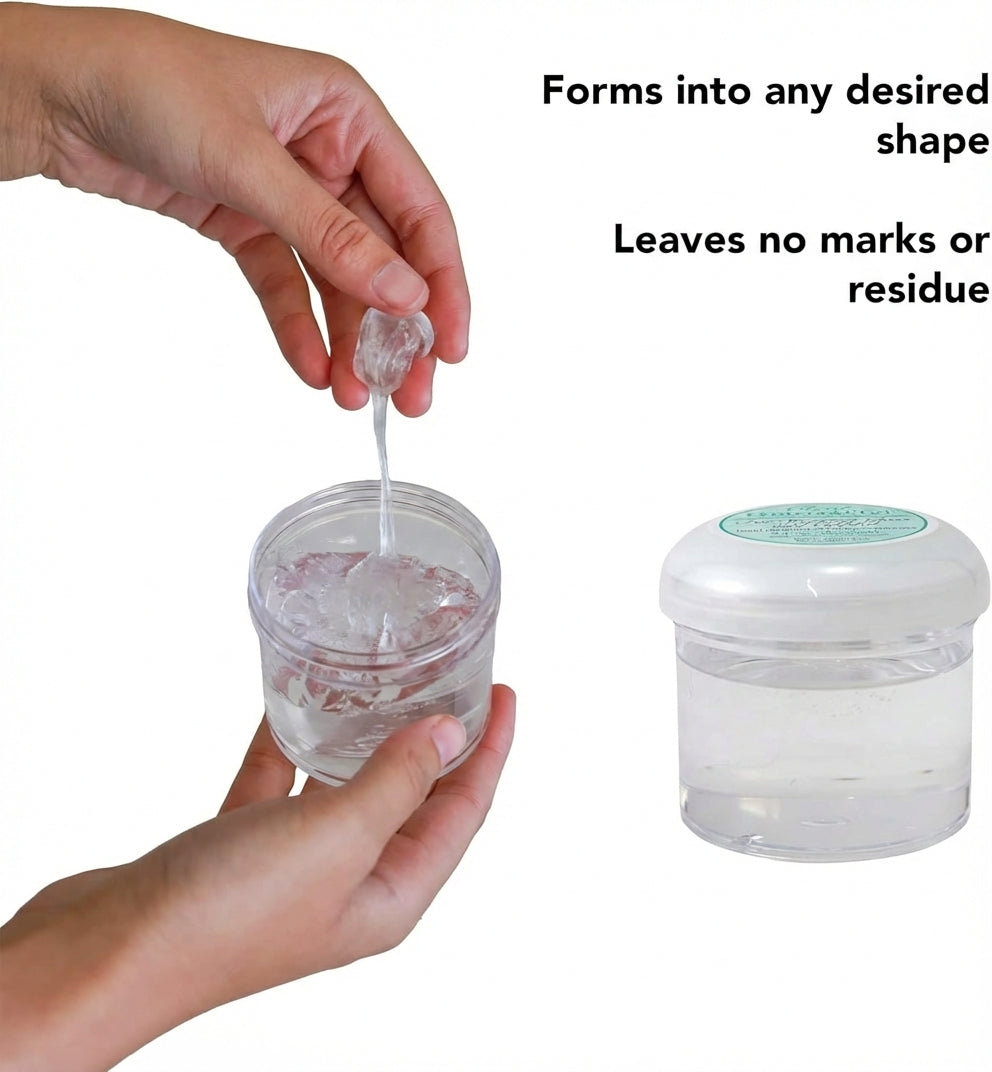 Clear Display Gel for Collectibles — Invisible Removable Adhesive, Earthquake-Safe (50g)