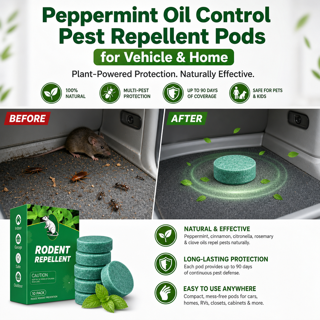 Rodent Repellent Peppermint Oil Control Pest Repellent Pods For Vehicle & Home Pro