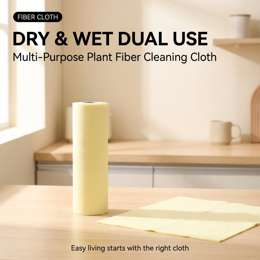 Premium Thickened Plant Fiber Reusable Tear-Off Kitchen Cleaning Cloth Roll
