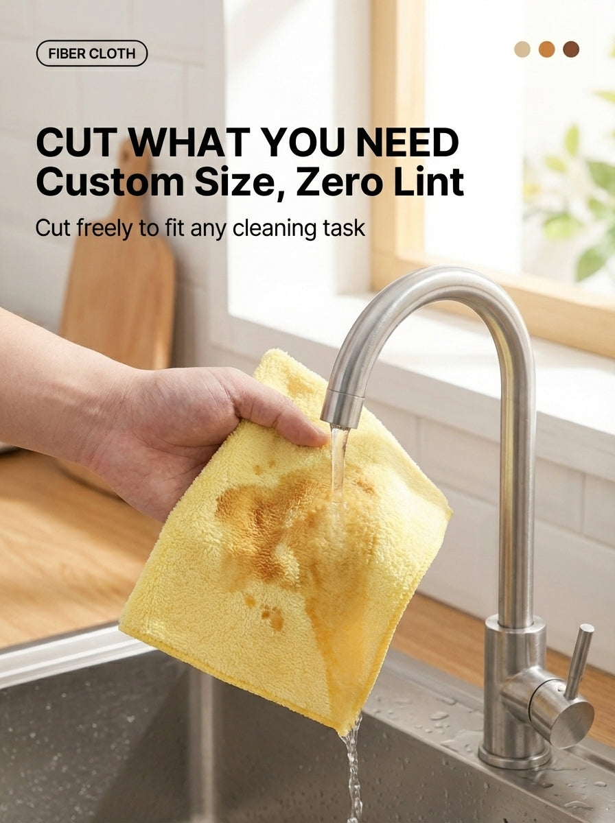 Premium Thickened Plant Fiber Reusable Tear-Off Kitchen Cleaning Cloth Roll