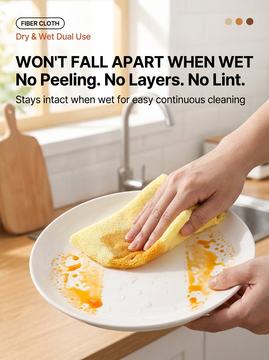 Premium Thickened Plant Fiber Reusable Tear-Off Kitchen Cleaning Cloth Roll