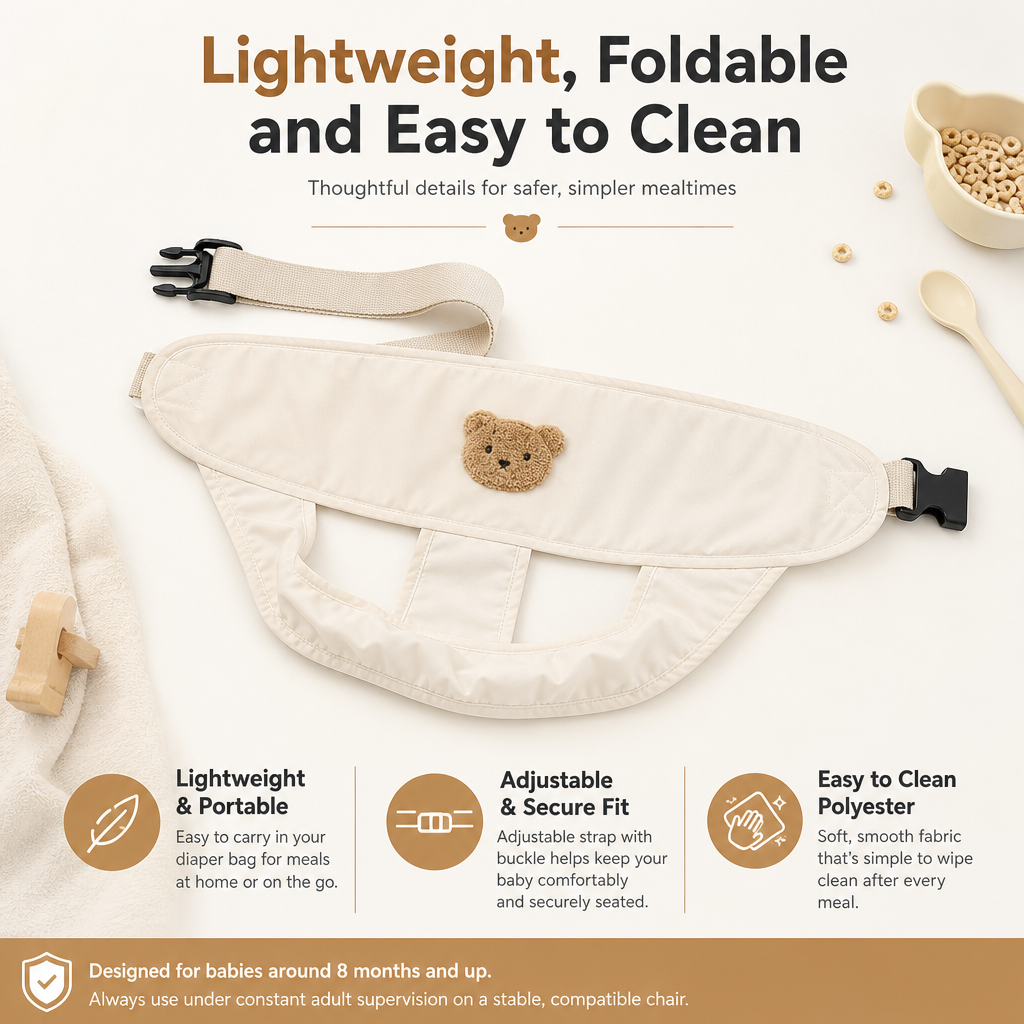 Portable Baby High Chair Safety Harness