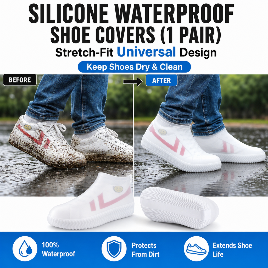 Silicone WaterProof Shoe Covers (1 Pair)