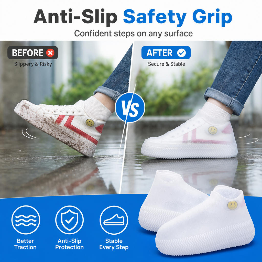 Silicone WaterProof Shoe Covers (1 Pair)