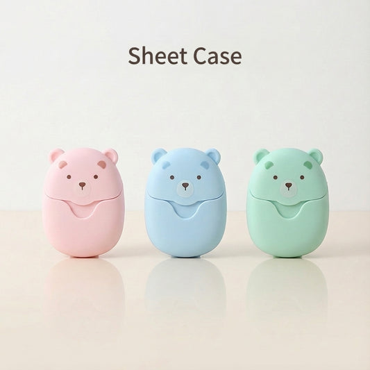 Portable Soap Sheets in Cute Bear Case PRO