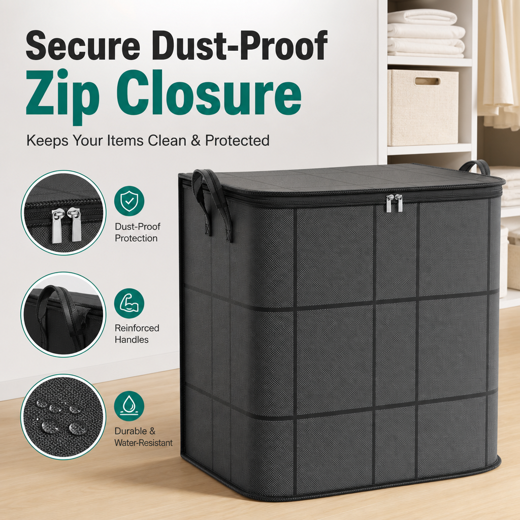 Space Saver Jumbo Zip Storage Bag - Fits 3x More in Half the Space