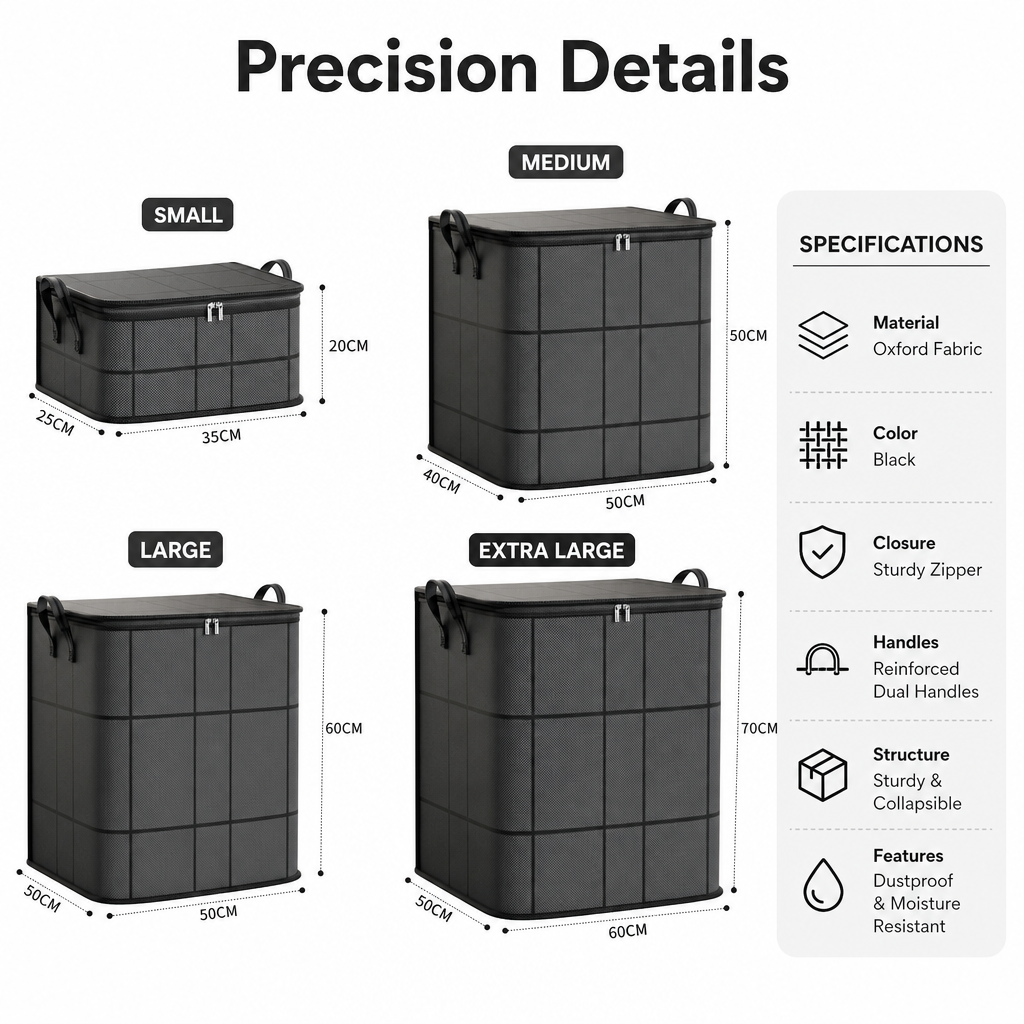 Space Saver Jumbo Zip Storage Bag - Fits 3x More in Half the Space