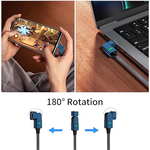 Magic Spin Cable- Fast Charging Cable for Mobile Phones and Electronics