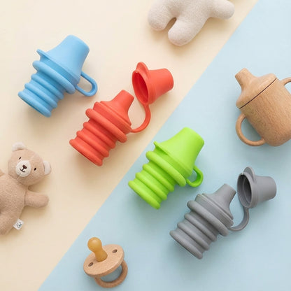 Universal Silicone Spout Adapter for Kids — Turn Any Bottle into a Sippy Cup