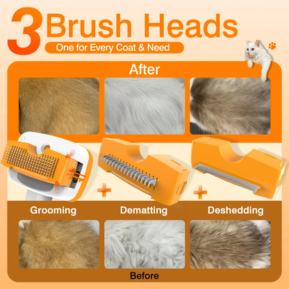 Pet Steam Brush for Dogs & Cats