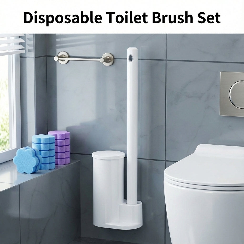 Disposable Toilet Brush Set