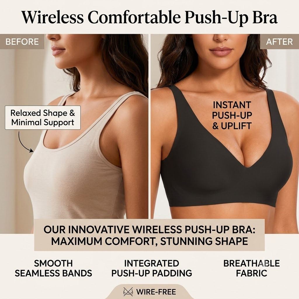 Wireless Comfy Push Up Bras