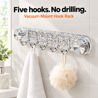 Vacuum Mount Hook Rack