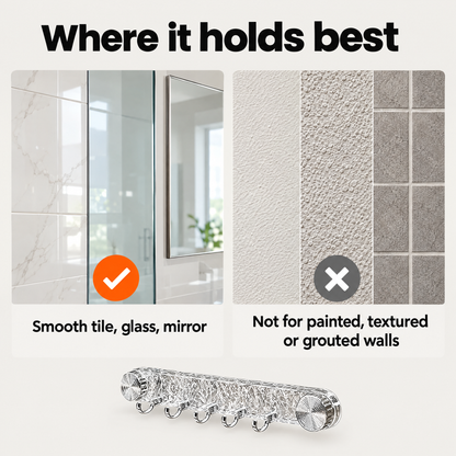 Vacuum Mount Hook Rack
