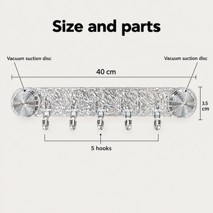 Vacuum Mount Hook Rack