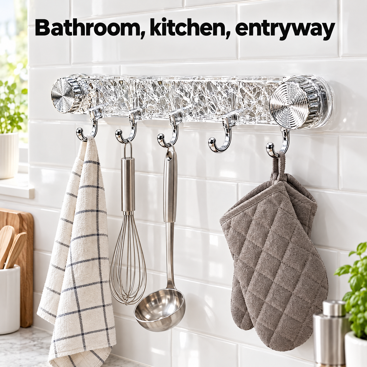 Vacuum Mount Hook Rack