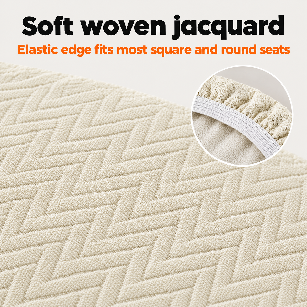 Stretch Jacquard Chair Seat Cover