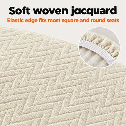 Stretch Jacquard Chair Seat Cover