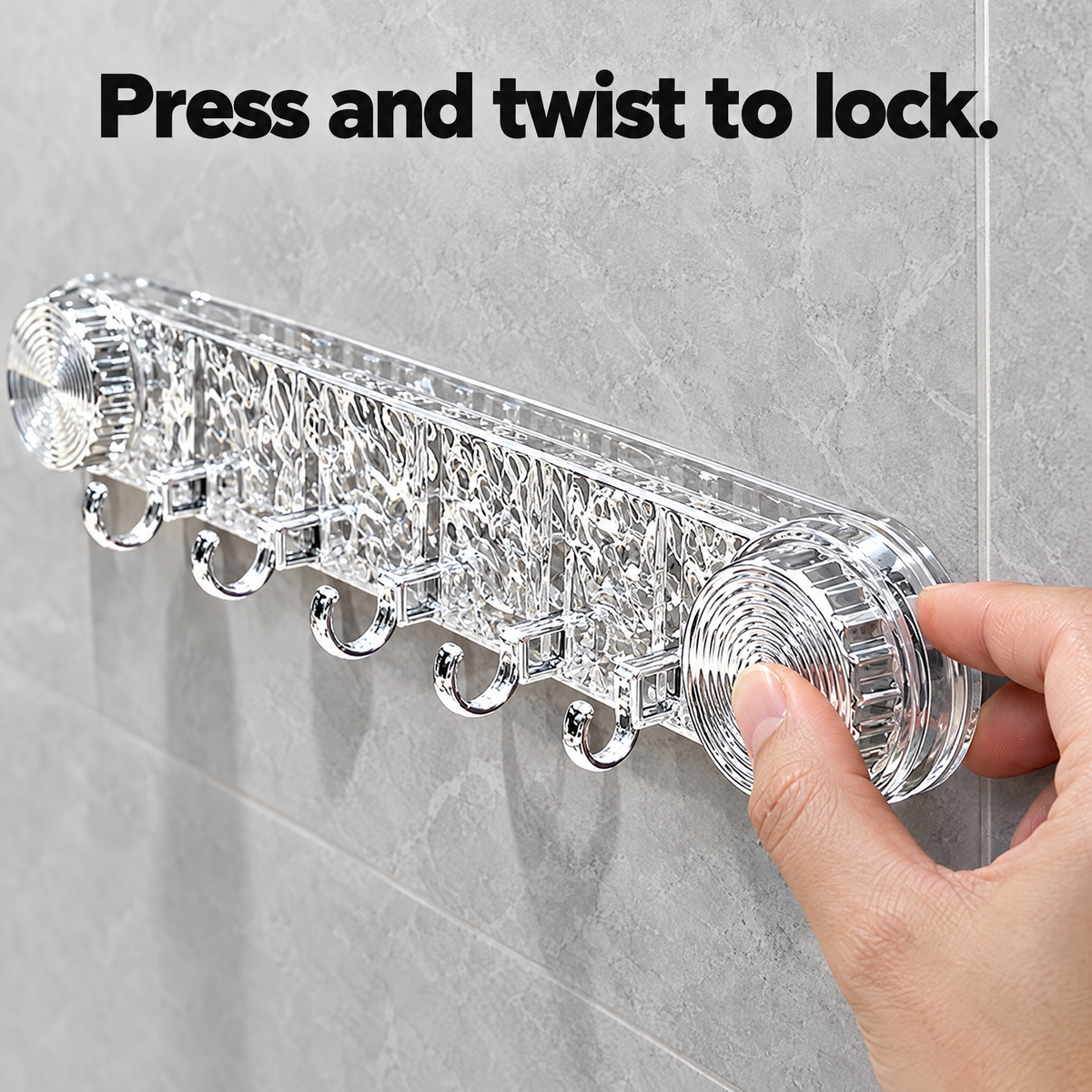 Vacuum Mount Hook Rack