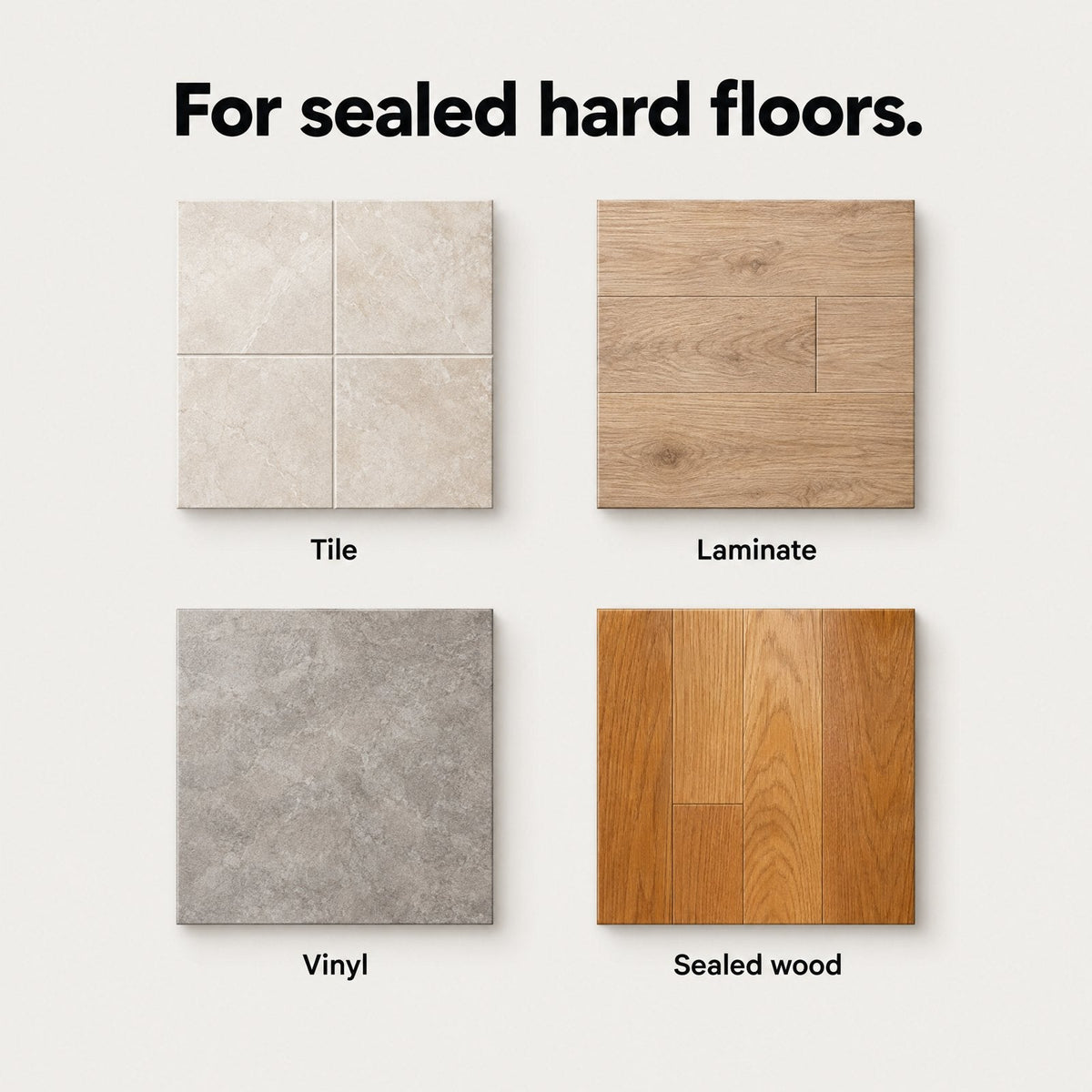 Floors the 5-in-1 Floor Cleaner works on