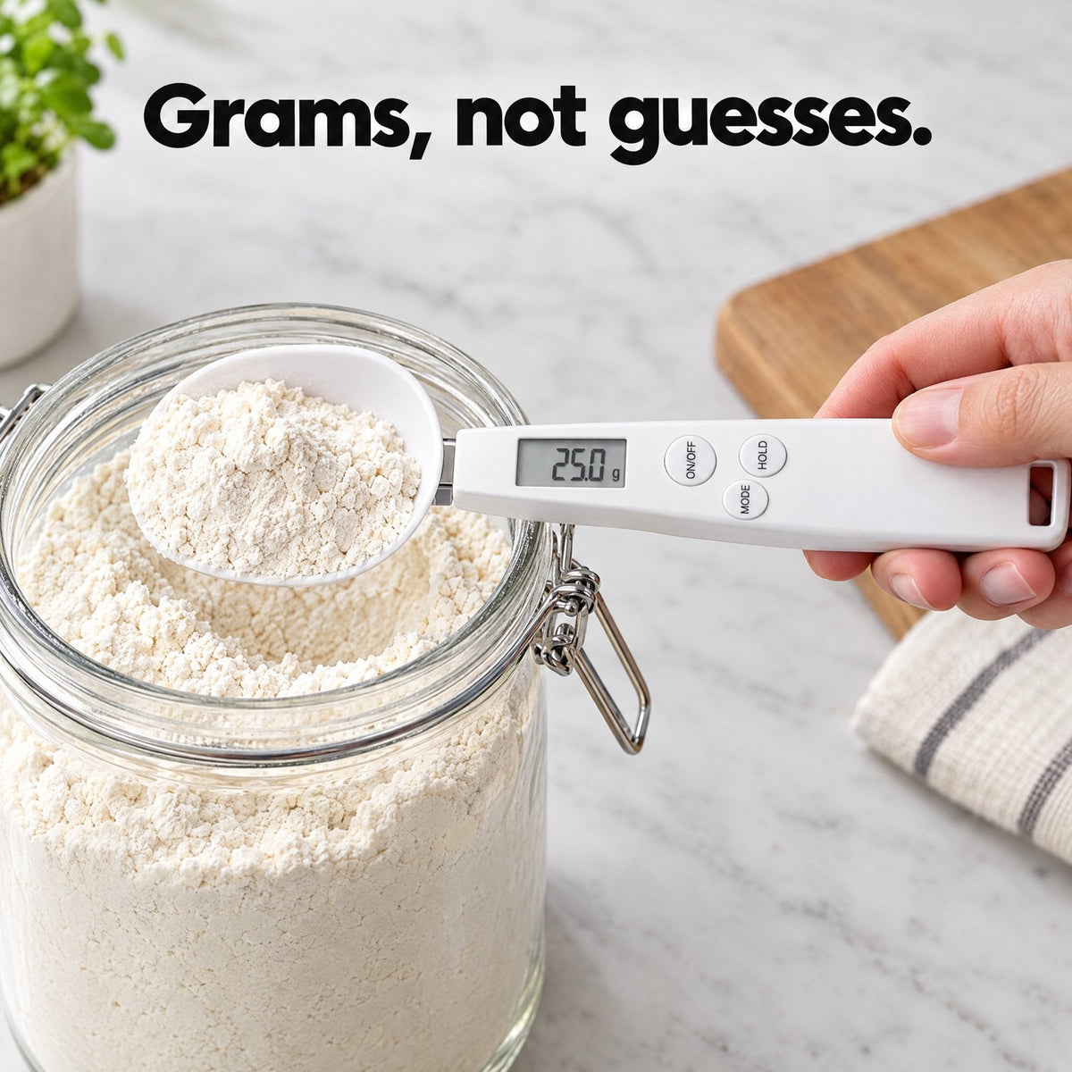 Precision Digital Spoon Scale in use