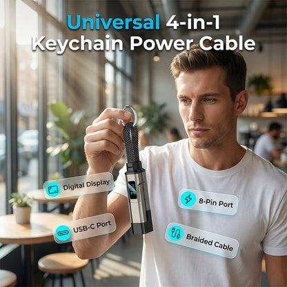⚡HOT SALE 50% OFF🔥4-in-1 Digital Display Keychain Charging Cable