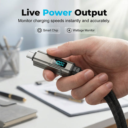 ⚡HOT SALE 50% OFF🔥4-in-1 Digital Display Keychain Charging Cable